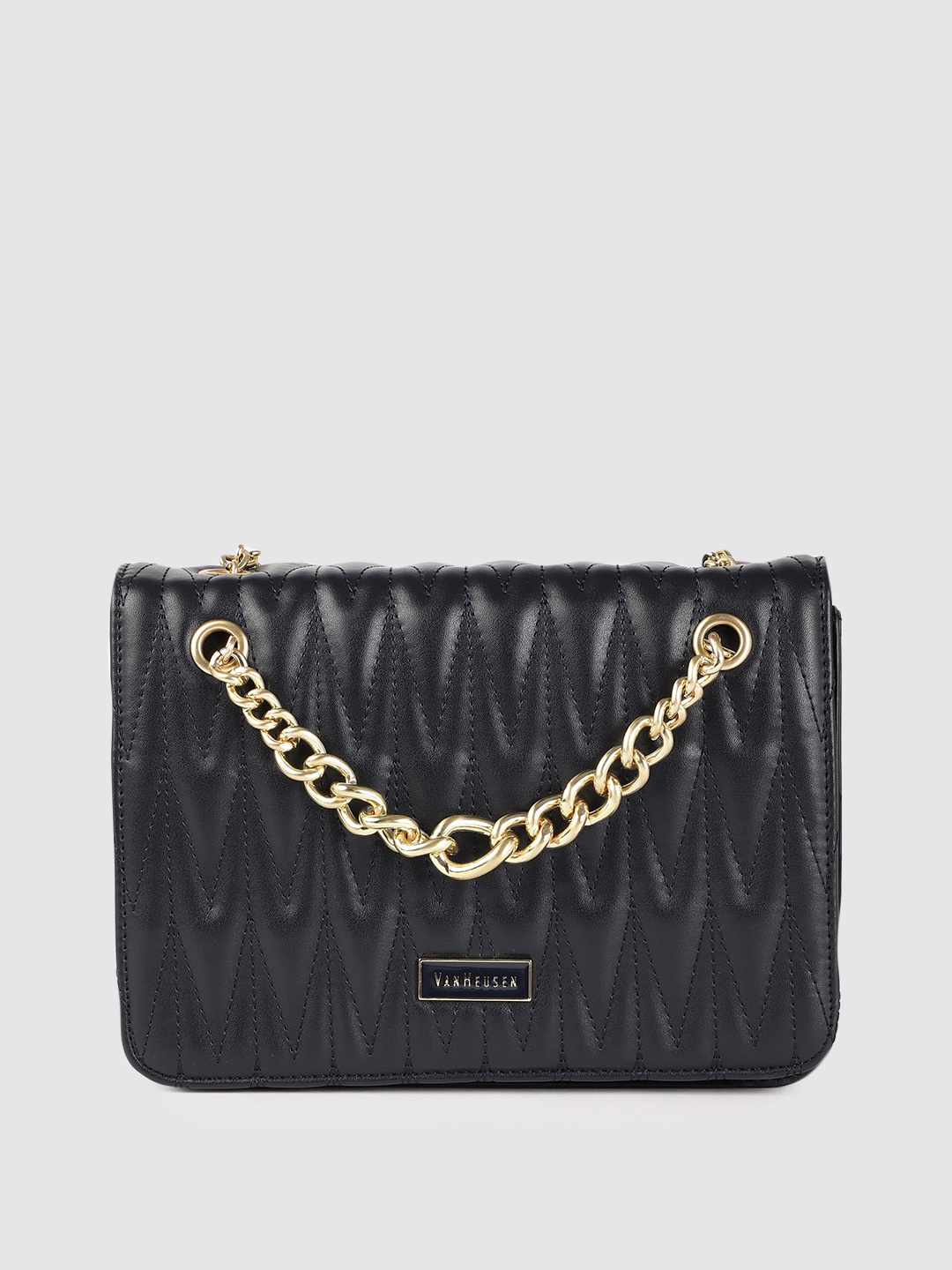 

Van Heusen Navy Blue Solid Sling Bag
