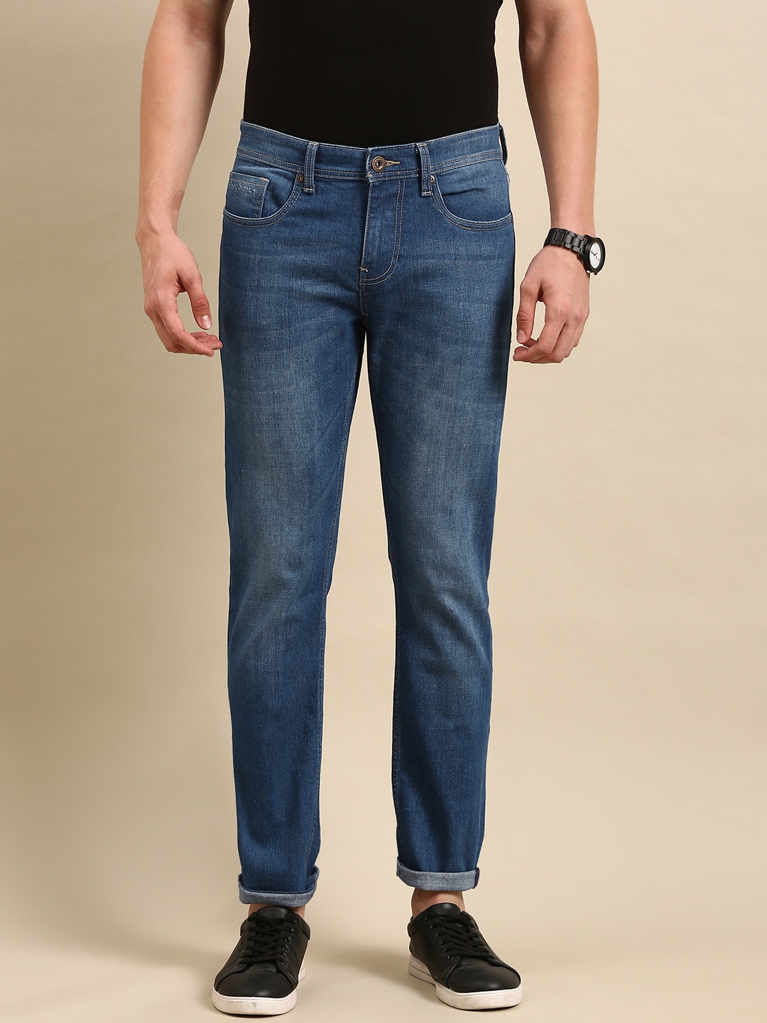 

Being Human Men Blue Straight Fit Light Fade Stretchable Jeans