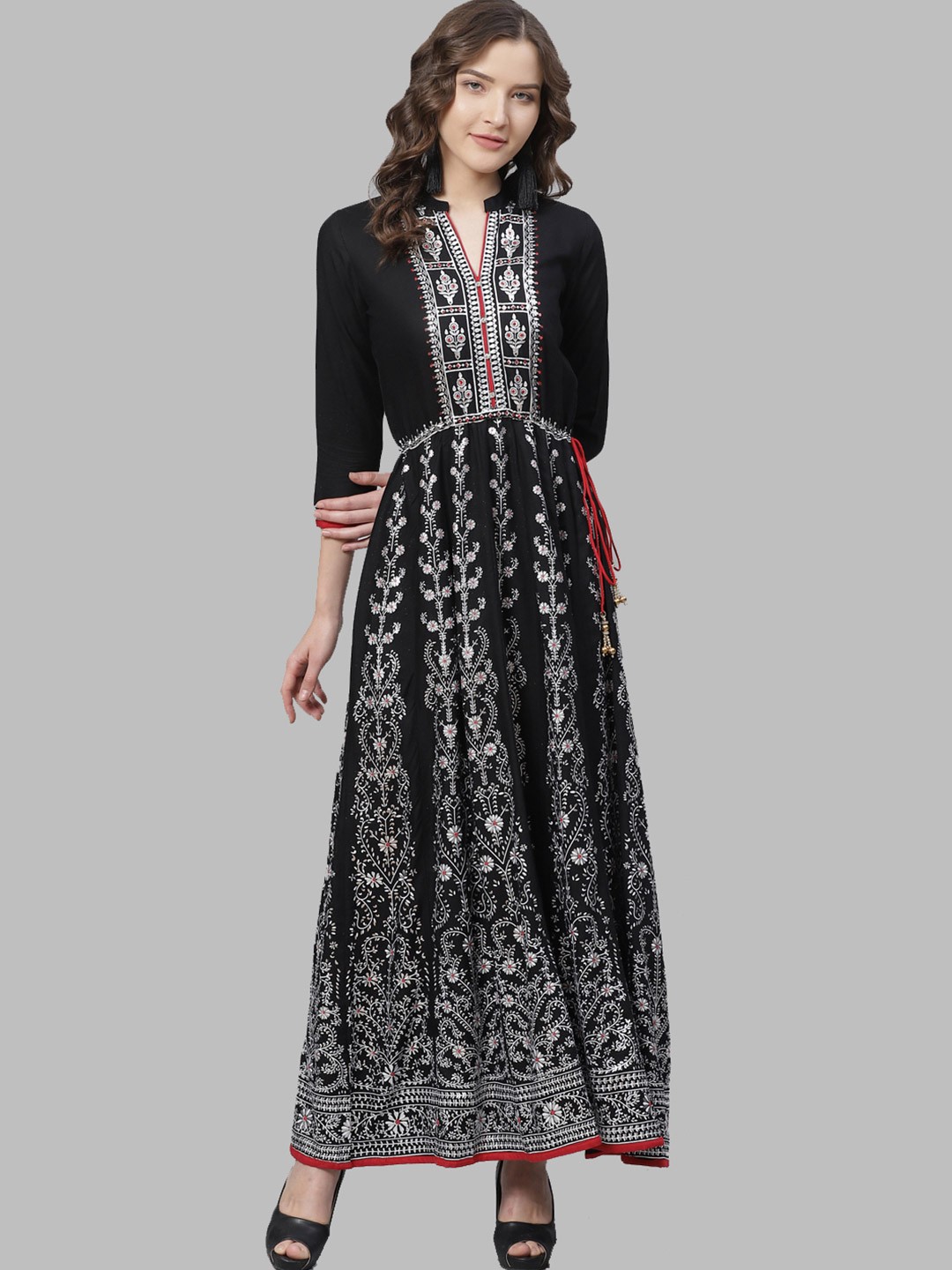 

Bani Women Black Ethnic Motifs Liva Maxi Dress