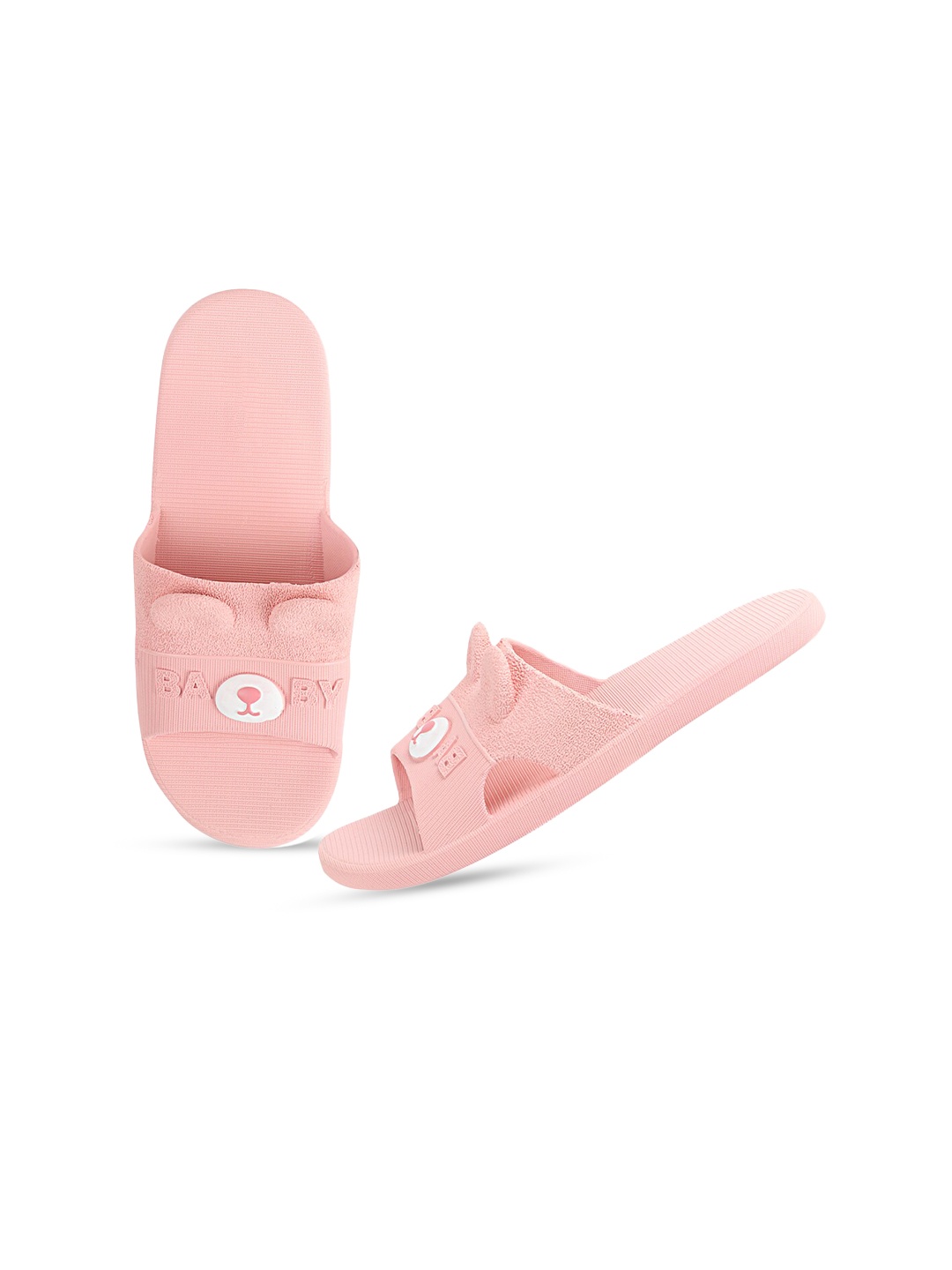 

Try Me Women Pink & White Sliders