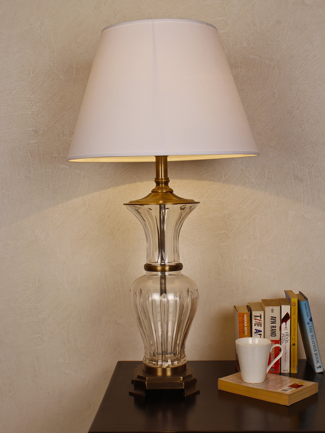 

THE LIGHT STORE White Bedside Standard Table Lamp