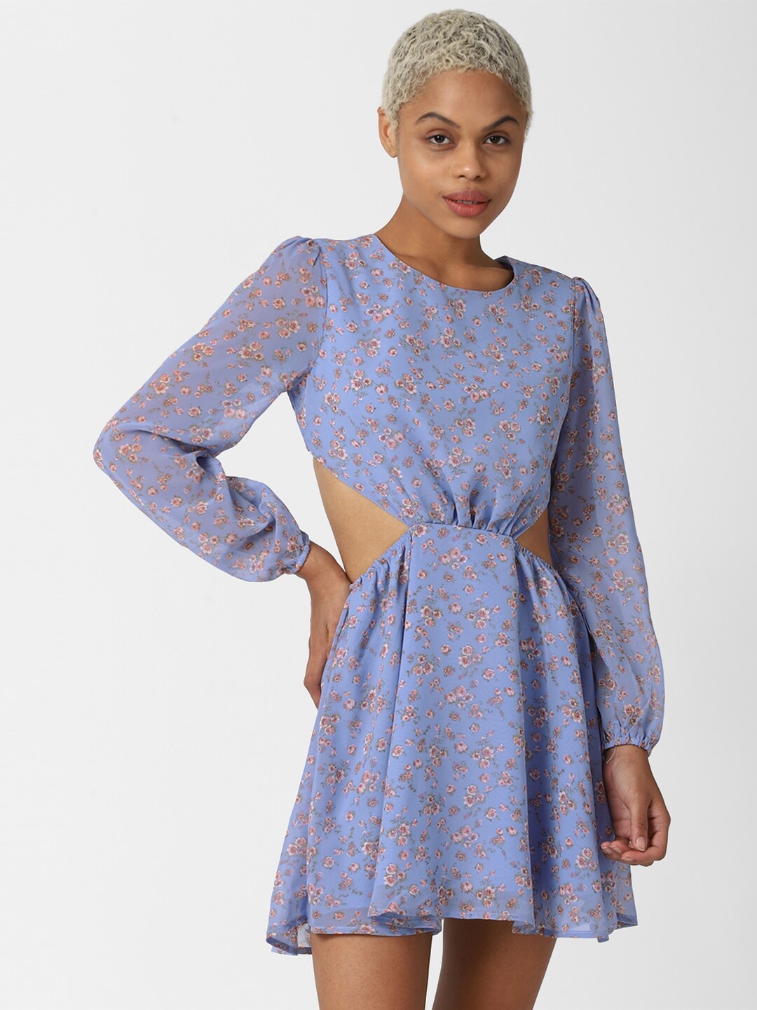 

FOREVER 21 Blue Floral Dress