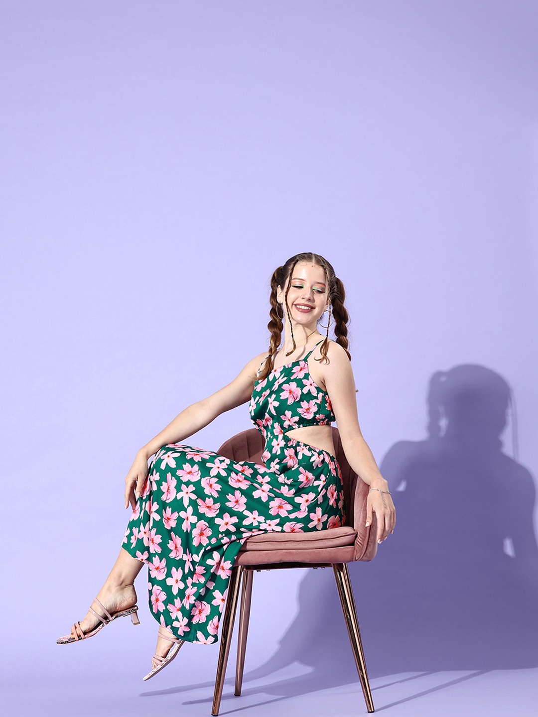 

FabAlley Women Green Floral Sundress