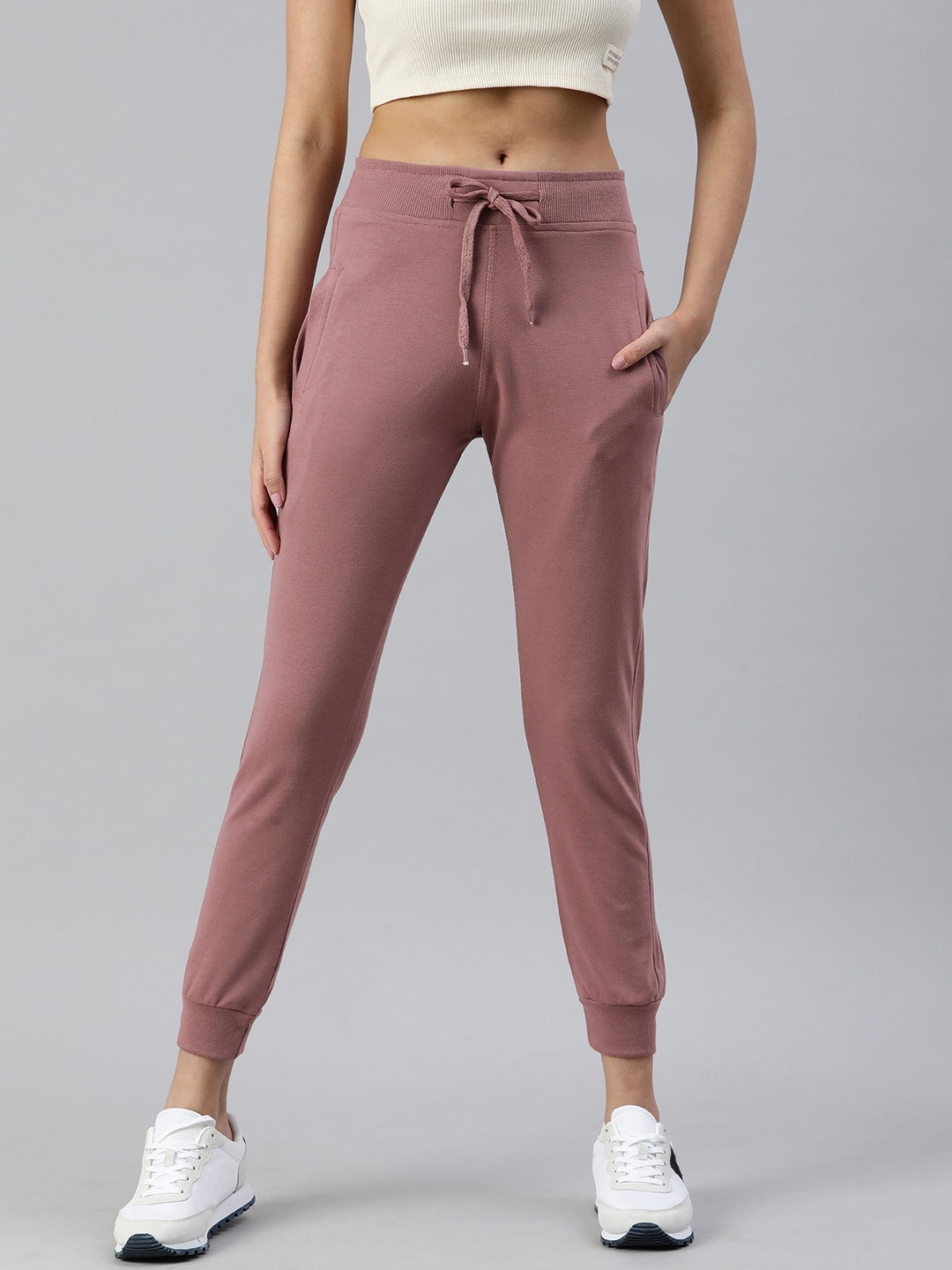 

ADBUCKS Women Mauve Solid Running Joggers