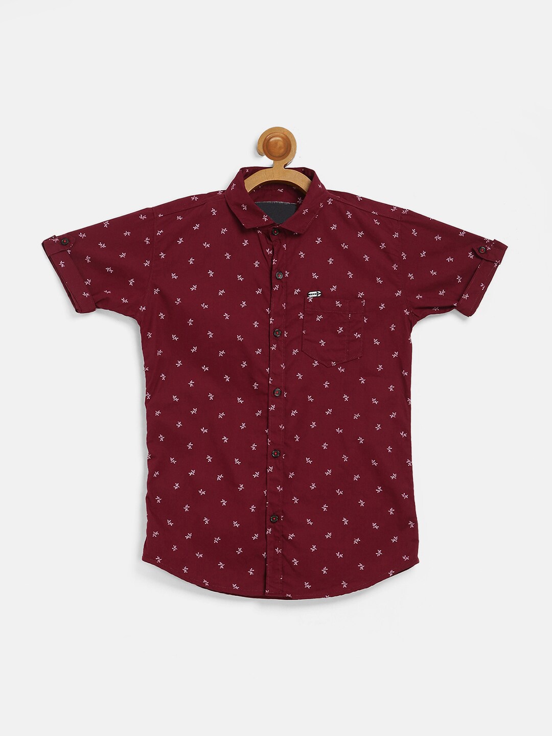 

V2 Value & Variety Boys Maroon Printed Casual Shirt
