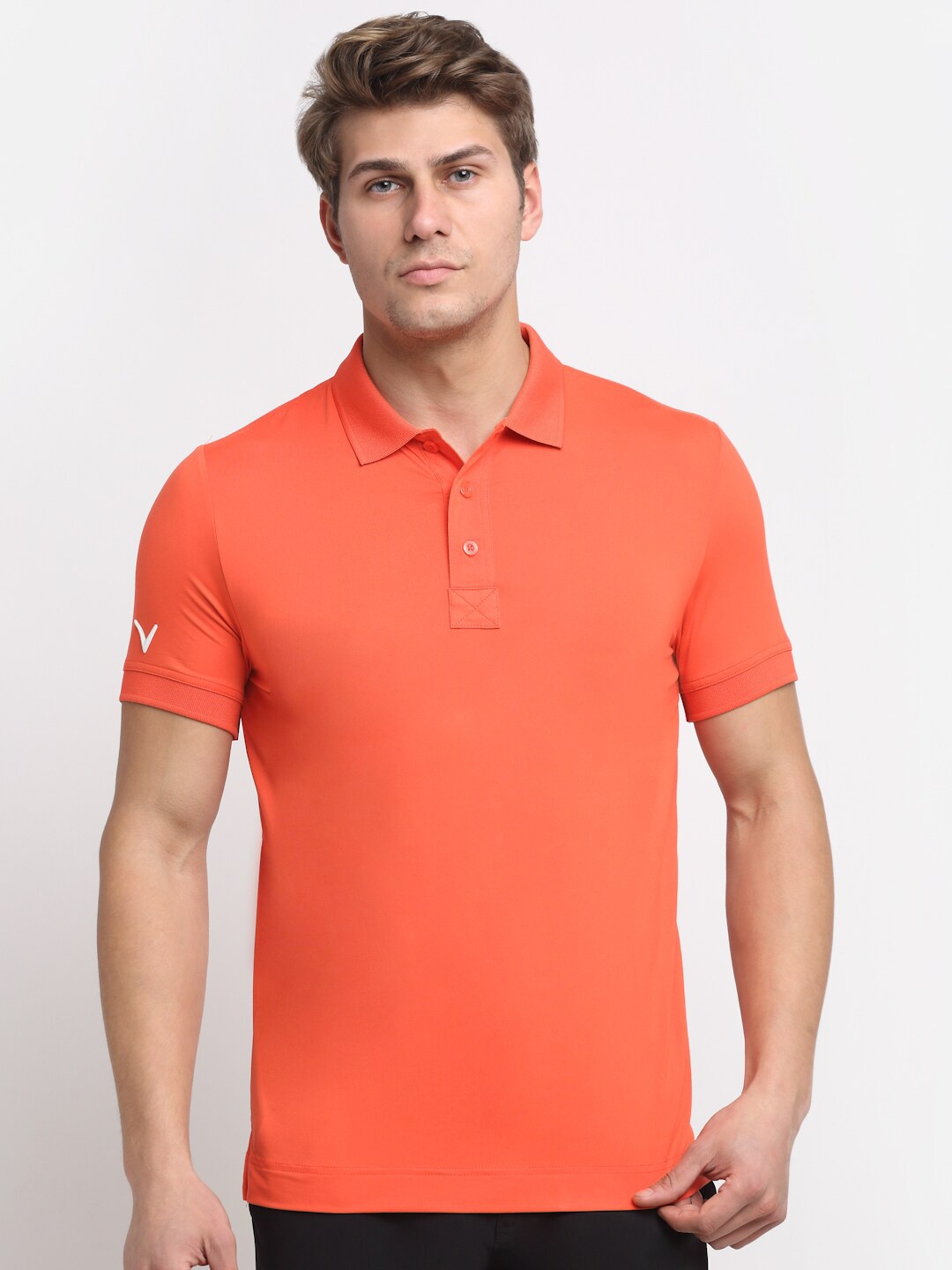 

callaway Men Coral Polo Collar T-shirt