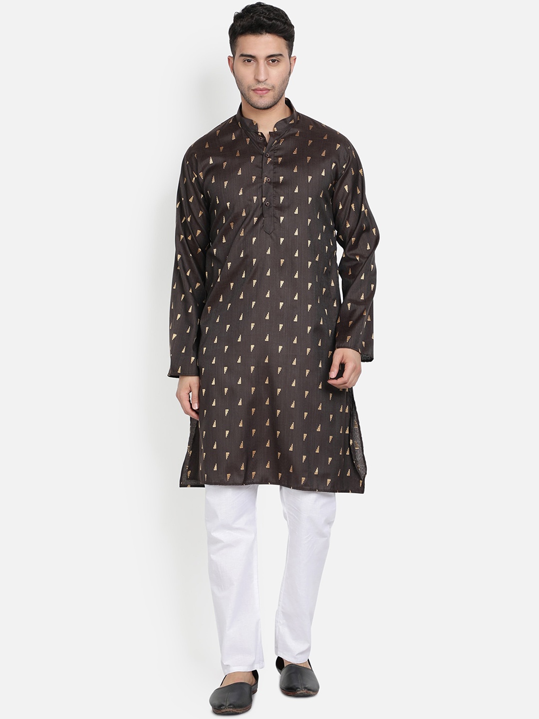 

Armaan Ethnic Men Brown Printed Kurta with Pyjamas