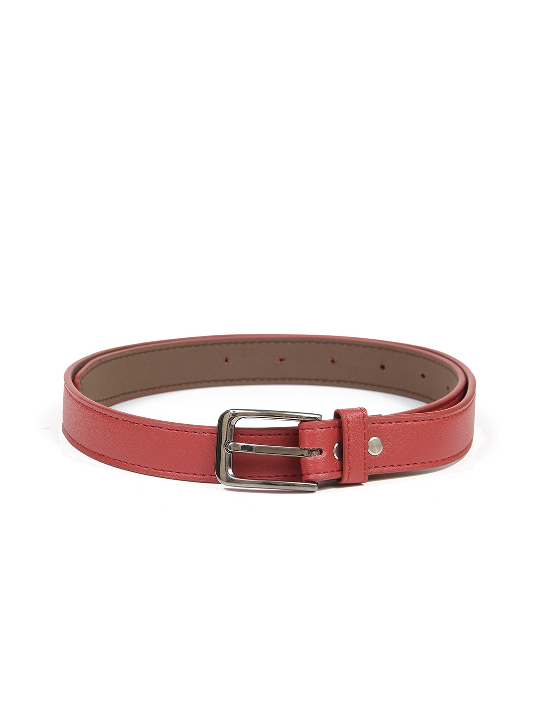 

thickskin Women Red Textured PU Belt