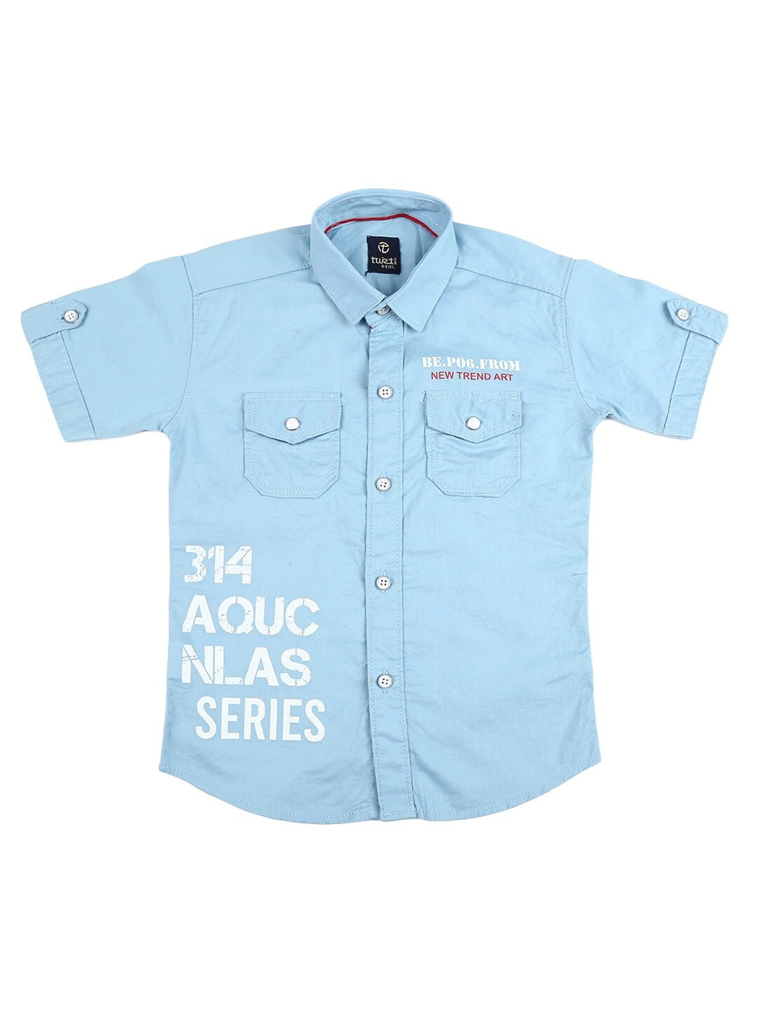 

V-Mart Boys Blue Standard Casual Shirt