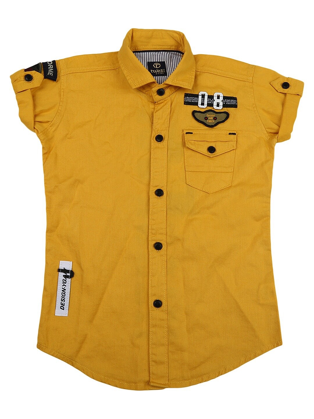 

V-Mart Boys Yellow Standard Casual Shirt