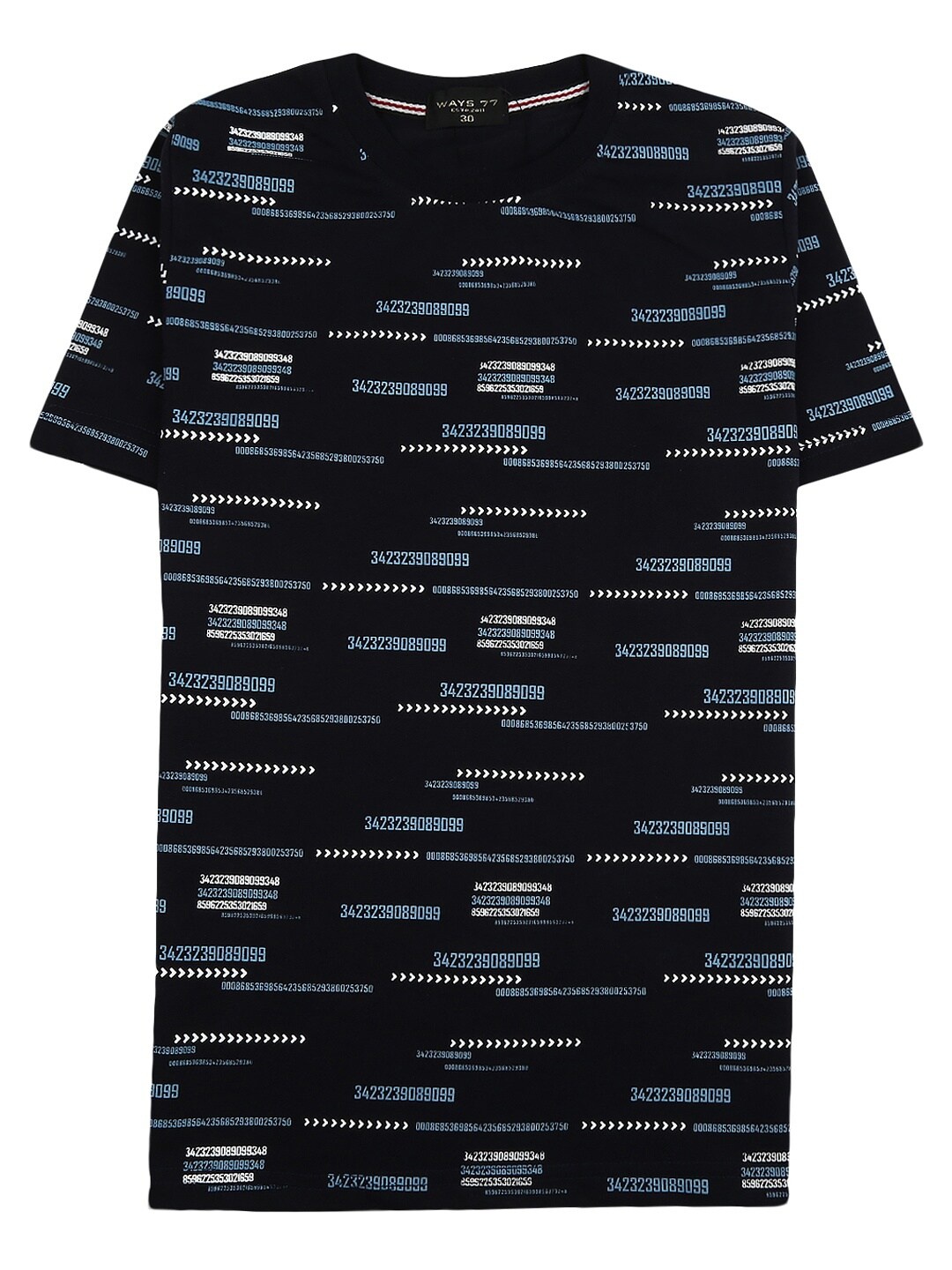 

V-Mart Boys Blue Printed Running T-shirt