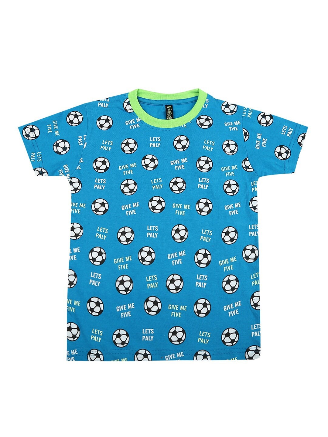 

V-Mart Boys Blue Printed Running Cotton T-shirt