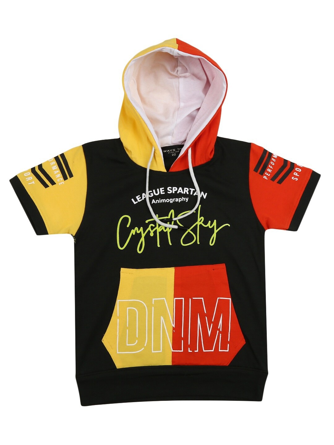 

V-Mart Boys Red & Yellow Colourblocked Running Cotton T-shirt