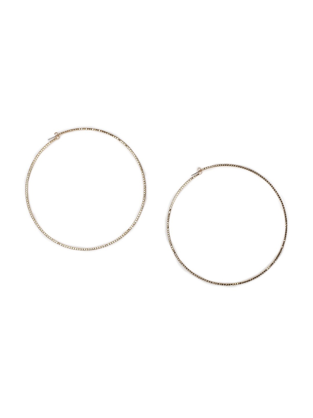 

FOREVER 21 Silver-Toned Contemporary Hoop Earrings