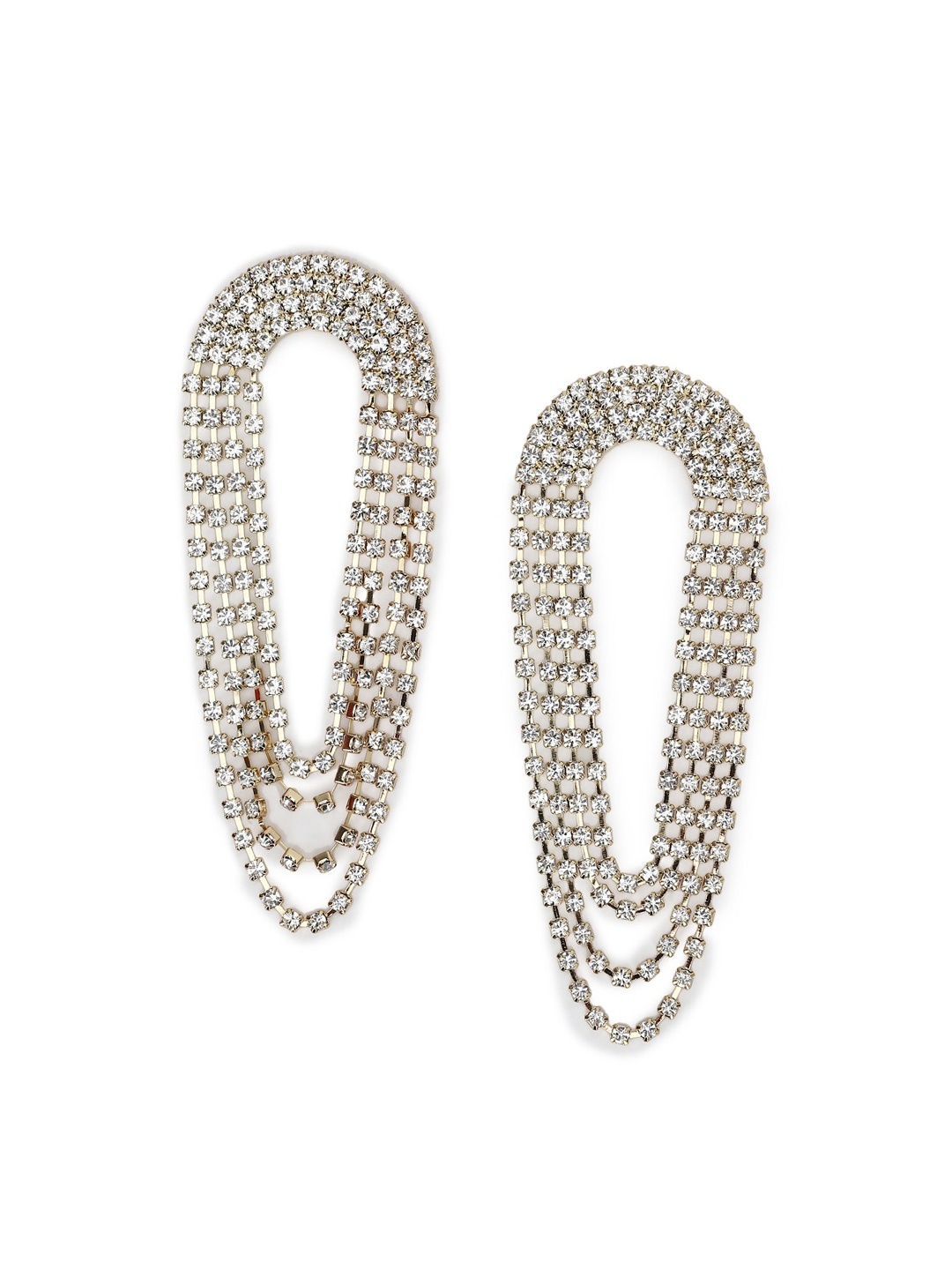 

FOREVER 21 Silver-Toned Contemporary Drop Earrings
