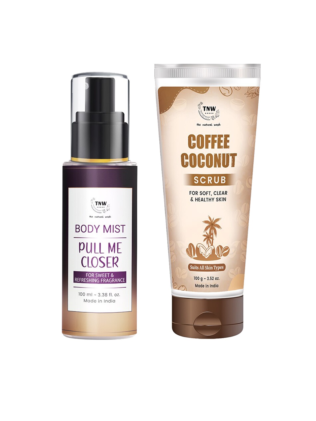 

TNW the natural wash Pull Me Closer Body Mist - Coffee Coconut Scrub, White