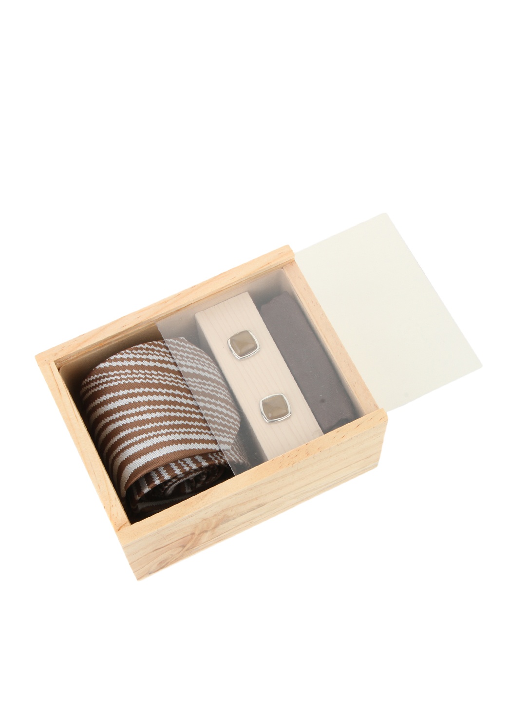 

Alvaro Castagnino Men Brown & White Accessory Gift Set