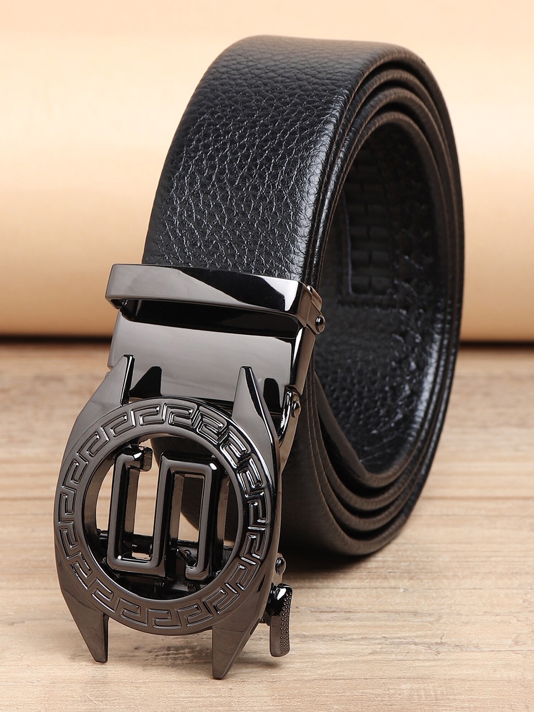 

ZORO Men Black Solid PU Belt