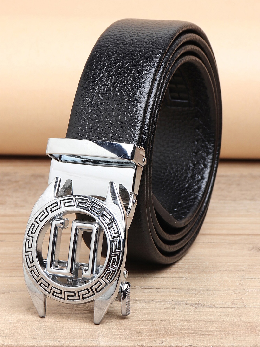 

ZORO Men BlackSolid PU Belt, Black