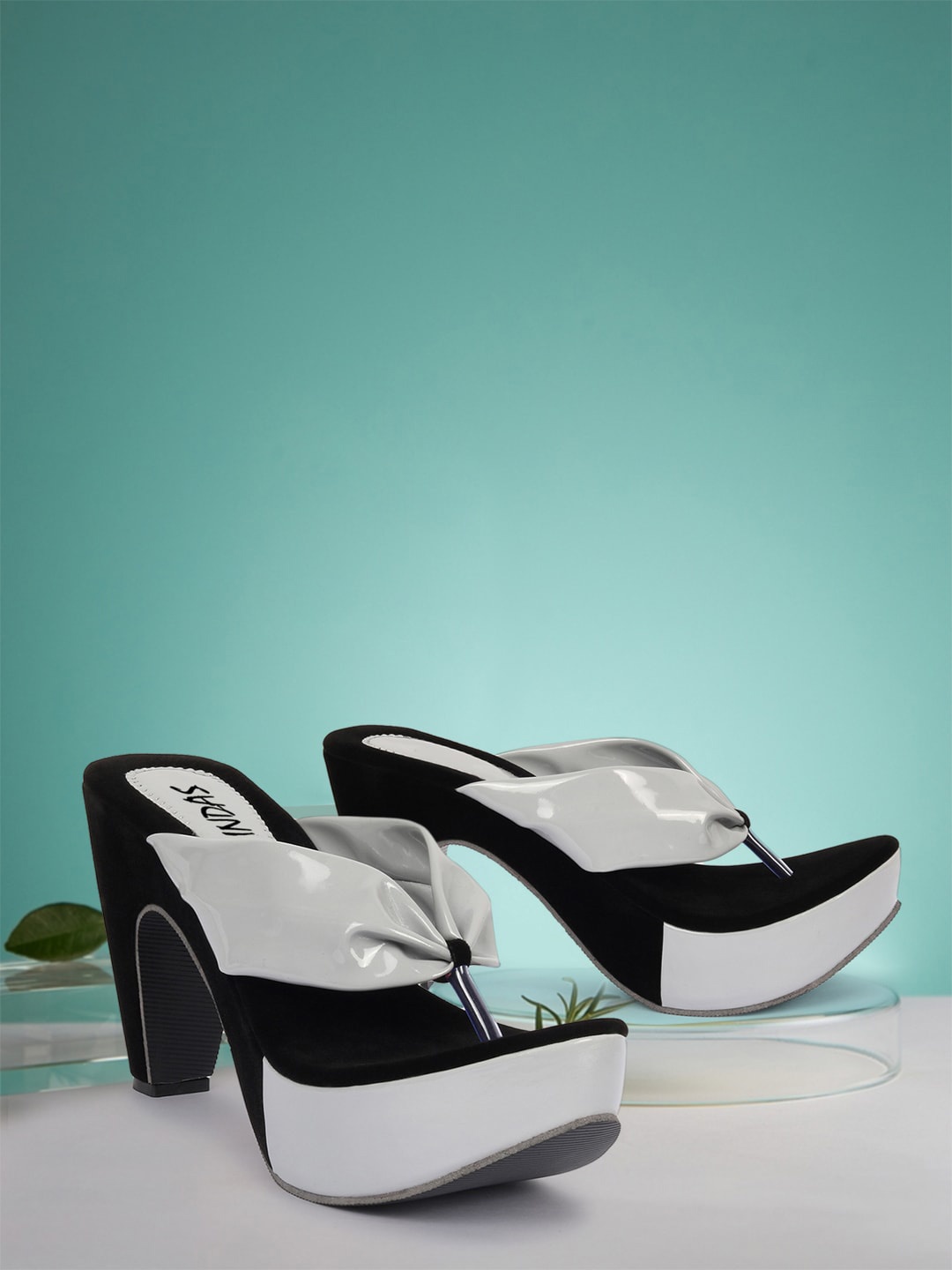 

RINDAS Grey High-Top Block Sandals