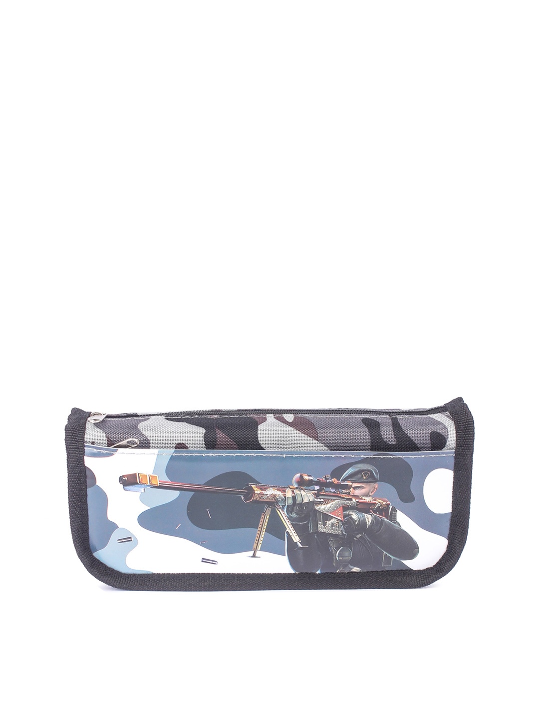 

Instabuyz Unisex Kids Black Printed Pencil Pouch