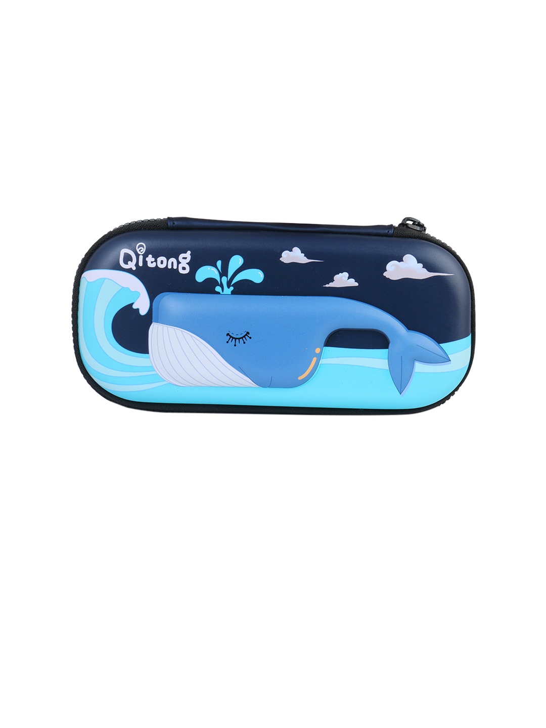 

Instabuyz Kids Navy Blue Printed Zipper Pencil Pouch