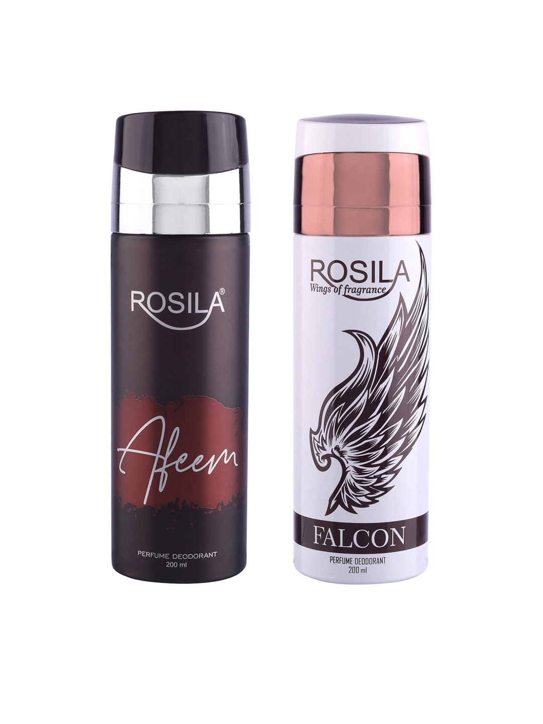 

ROSILA Set of Afeem & Falcon Perfume Deodorant Body Spray 400 ml Each, Red