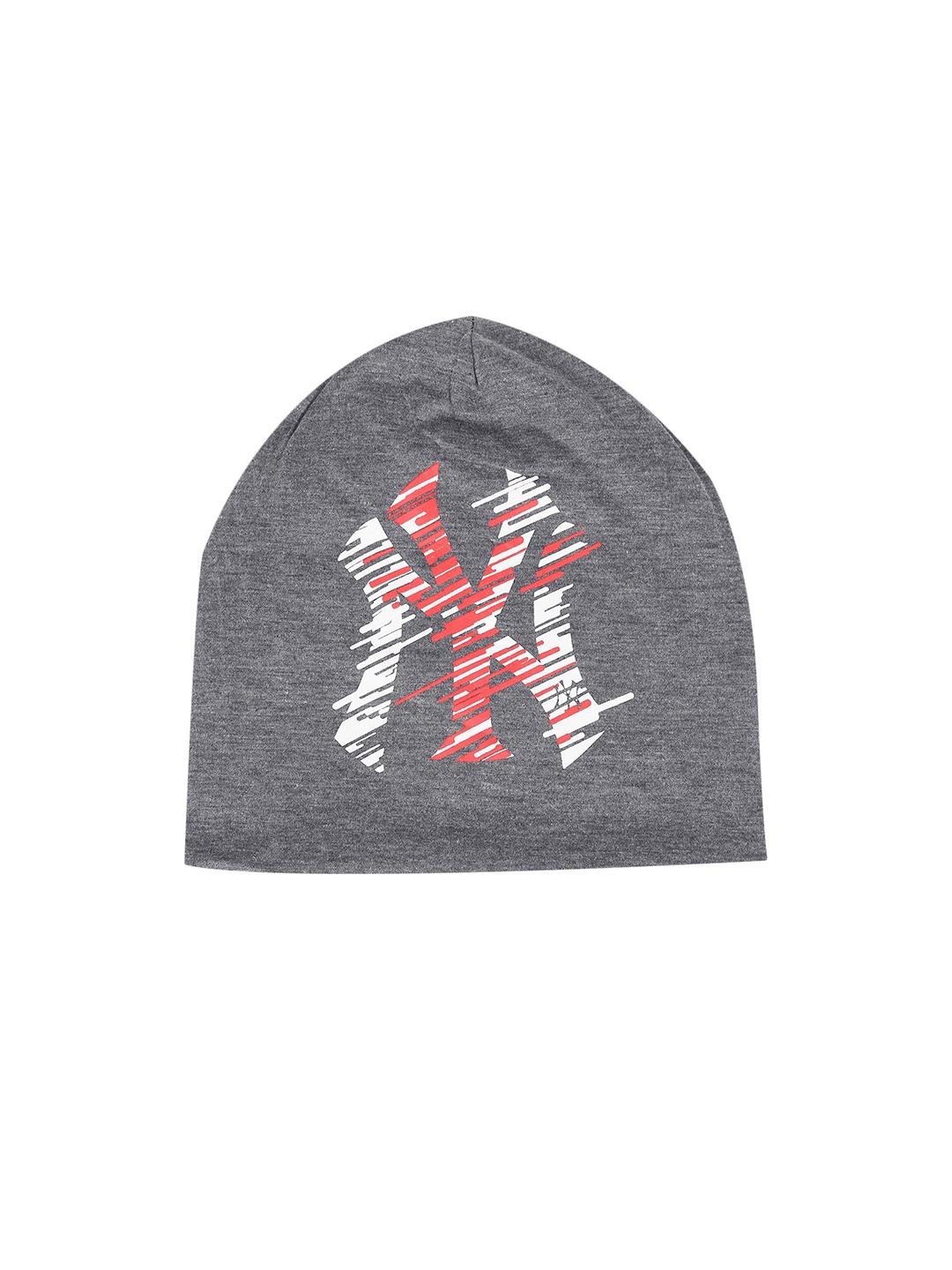 

iSWEVEN Unisex Grey & White New York Yankees Printed Beanie