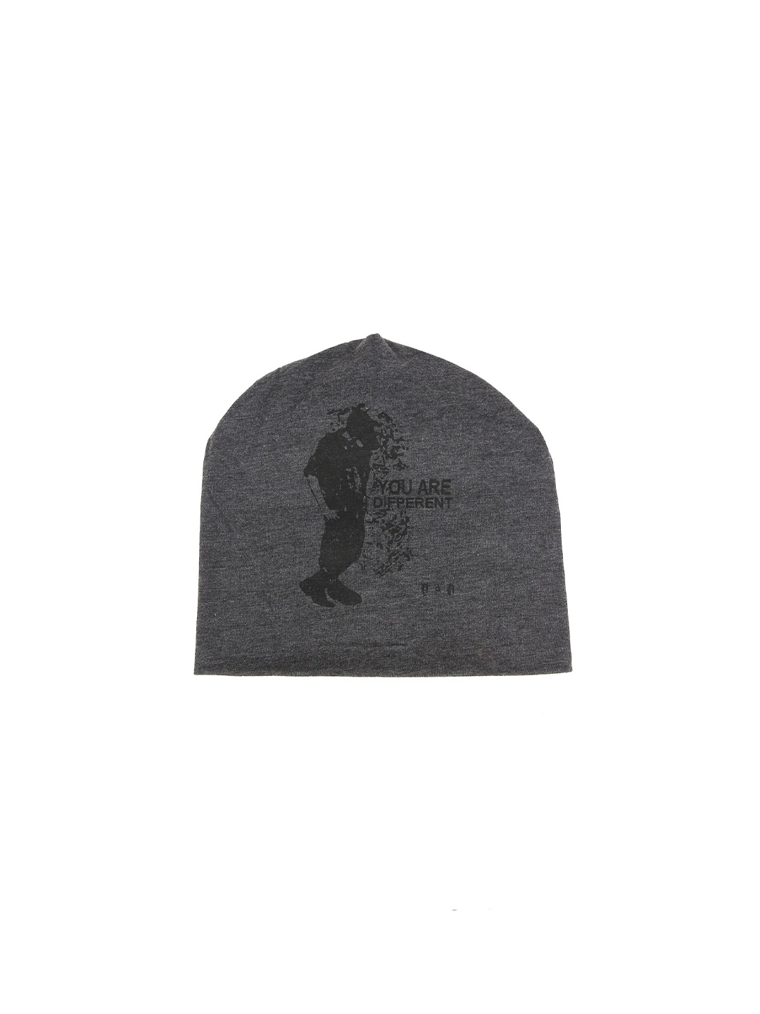 

iSWEVEN Grey & Black Printed Cotton Beanie