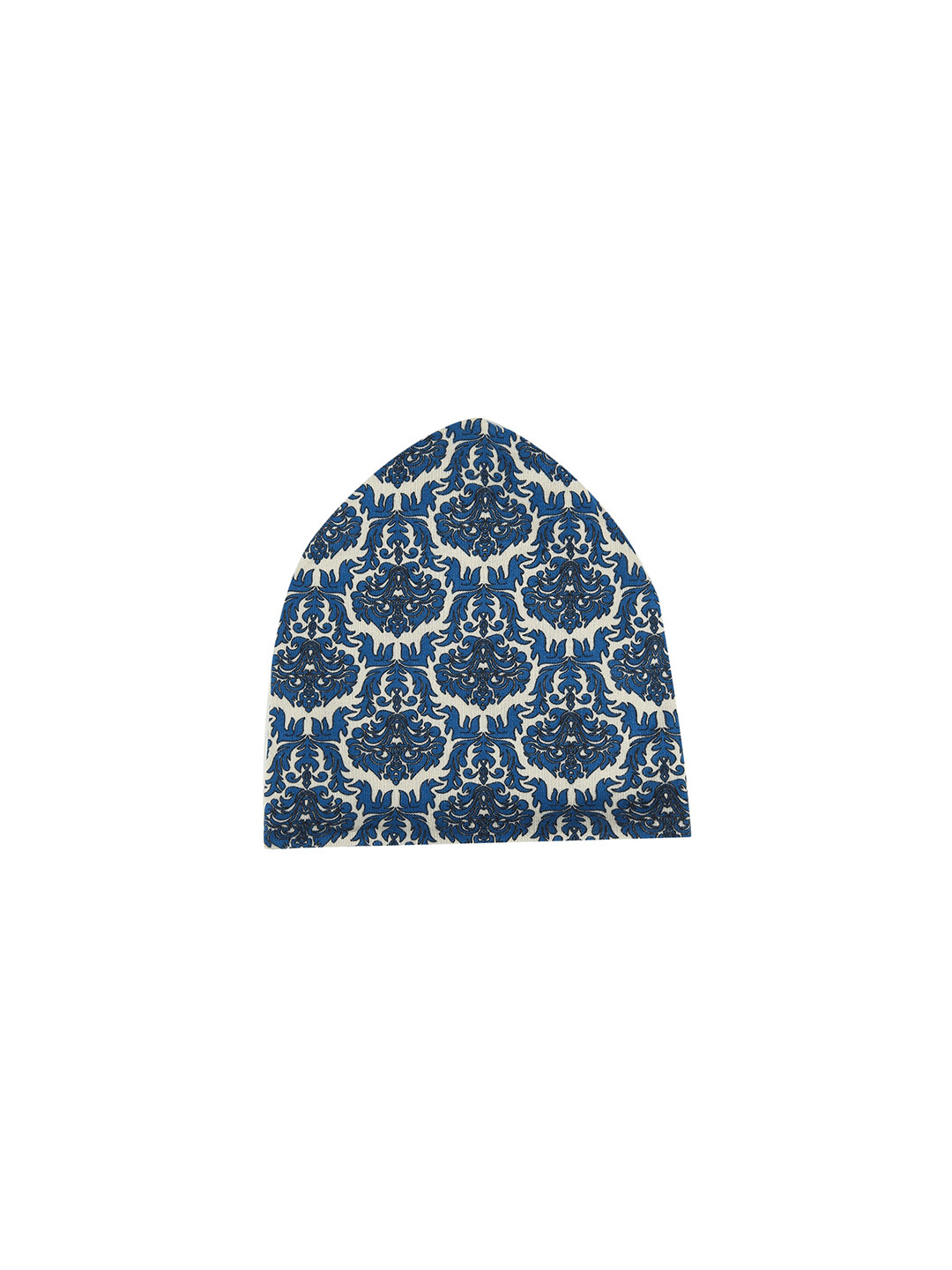 

iSWEVEN Unisex Turquoise Blue & Cream-Coloured Printed Beanie