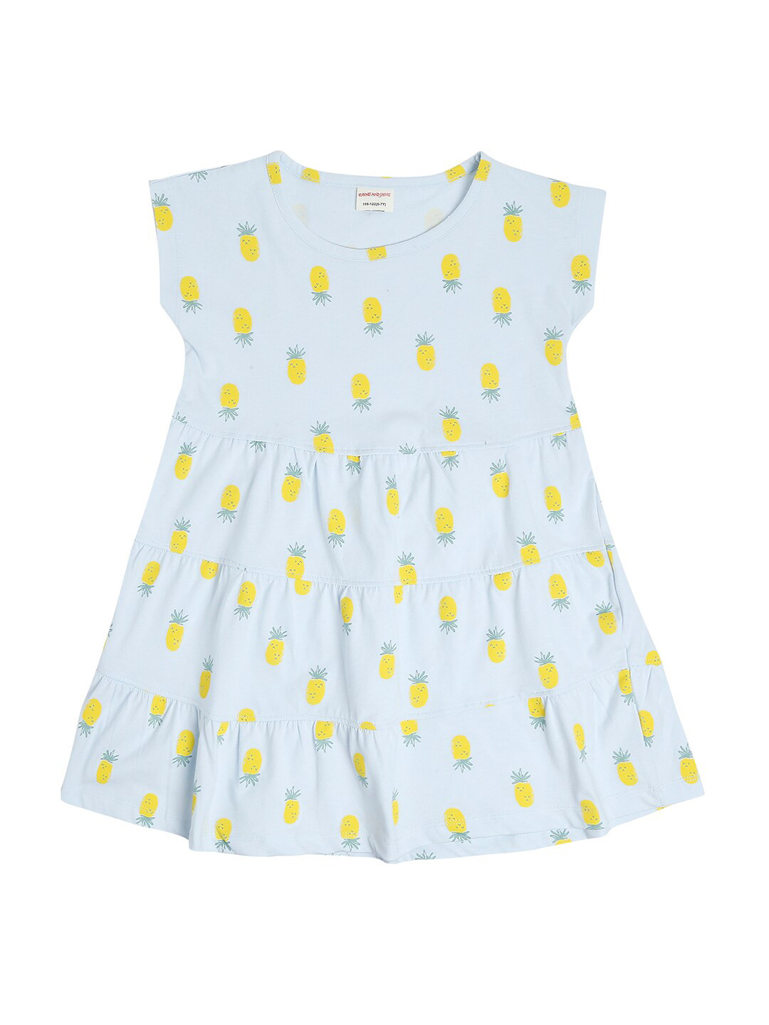 

RAINE AND JAINE Girls Blue Printed Cotton Dress