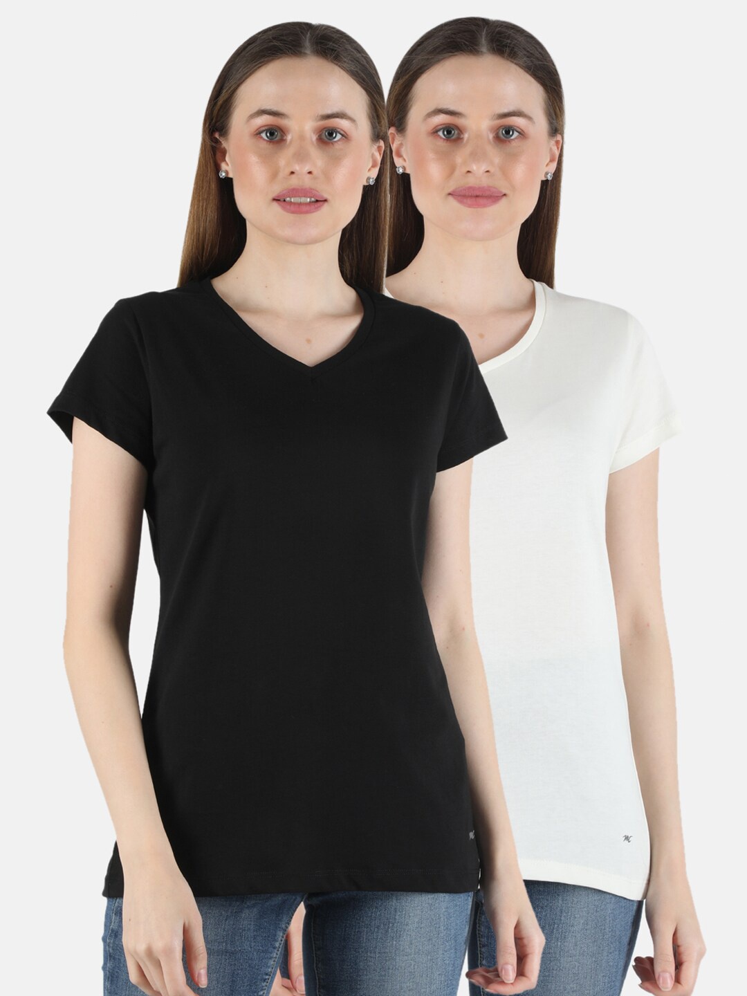 

Monte Carlo Pack of 2 Pure Cotton Top, Black