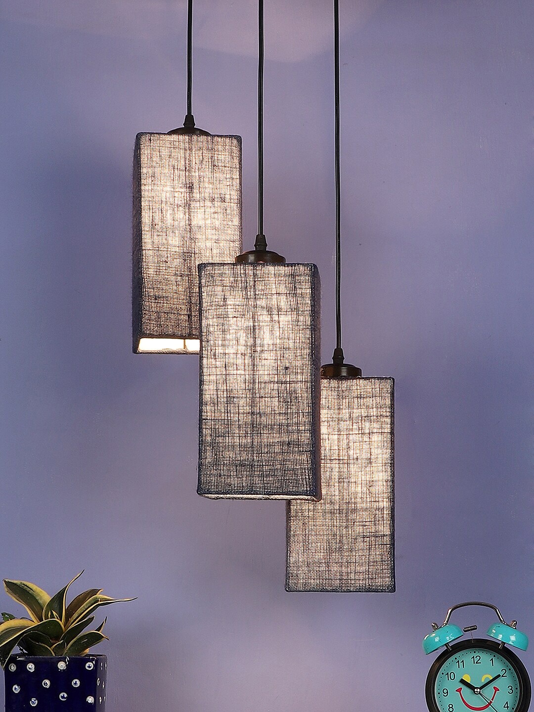 

Devansh Blue Jute Square Hanging Lamp