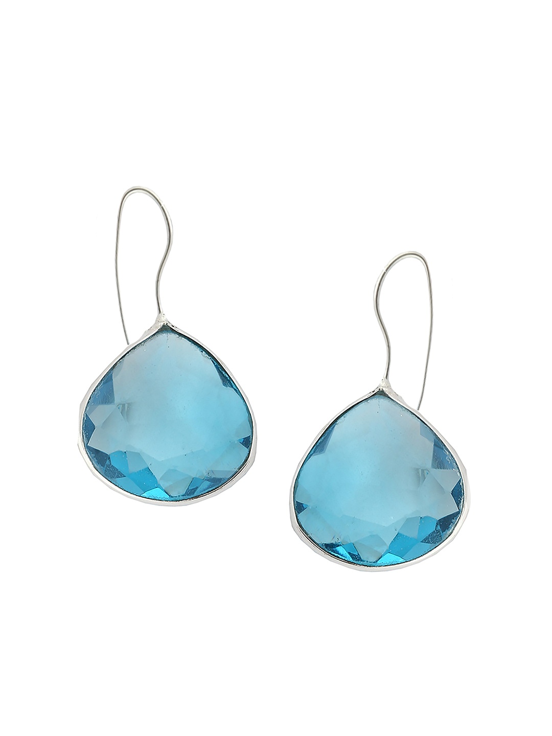 

EL REGALO Blue Teardrop Shaped Drop Earrings