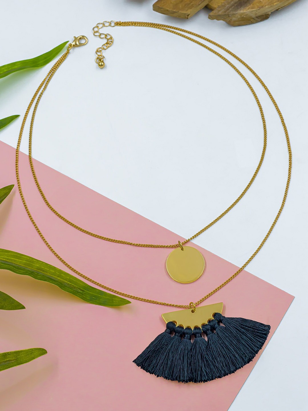 

Bellofox Black & Gold-Plated Layered Necklace