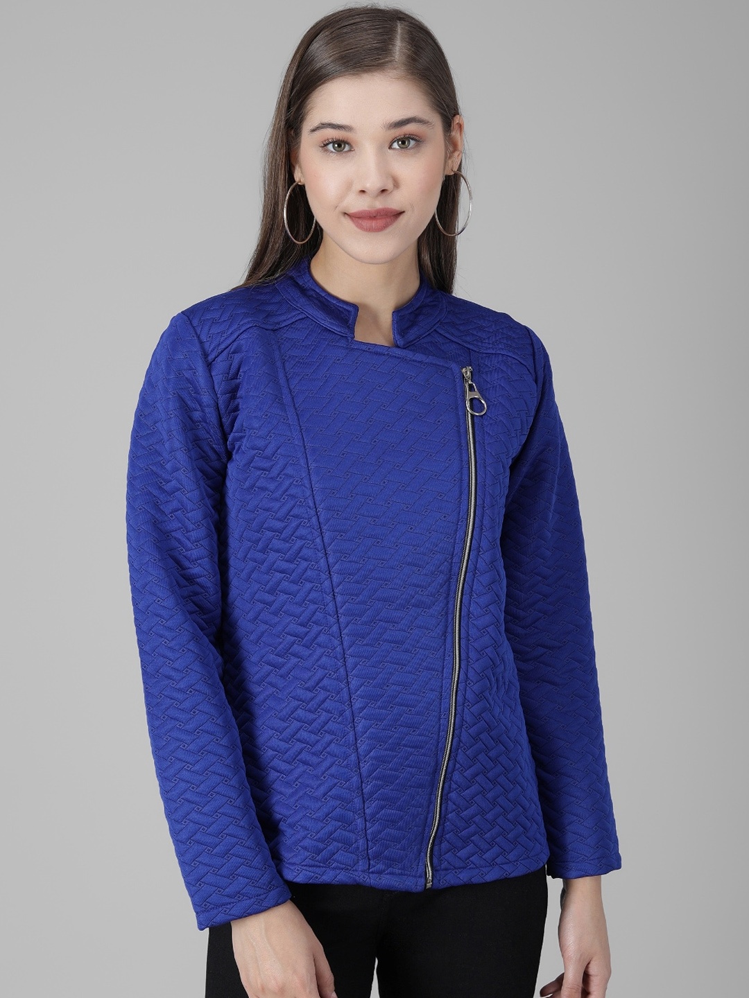 

Darzi Women Blue Quilted Jacket