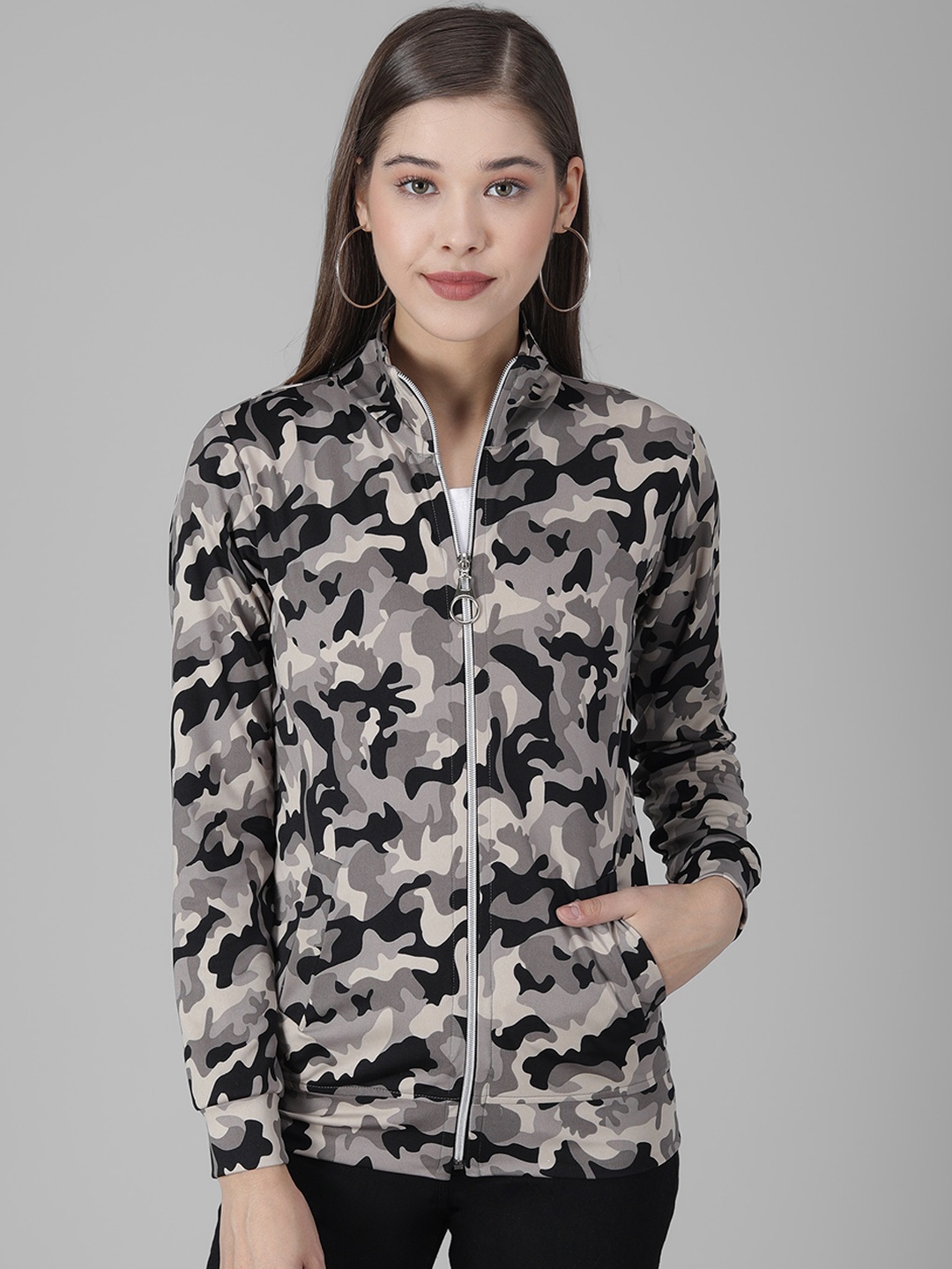 

Darzi Women Grey Tailored Jacket