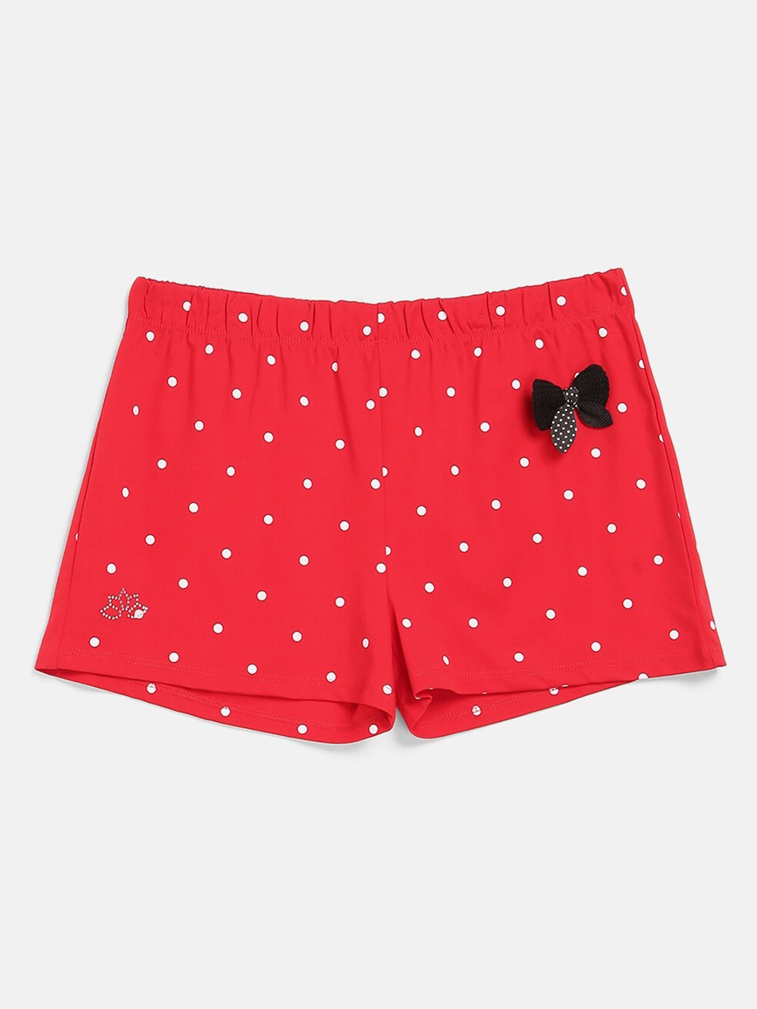 

V2 Value & Variety Girls Red & White Printed Hot Pants