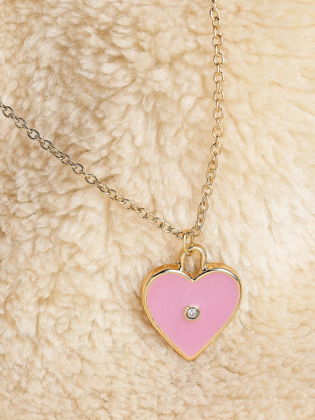 

Lilly & sparkle Gold-Plated Pink Necklace