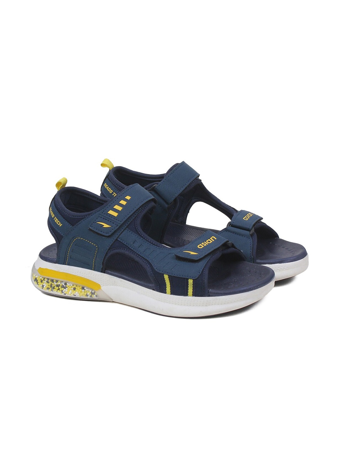 

ASIAN Men Navy Blue Sports Beads Technology Sandals