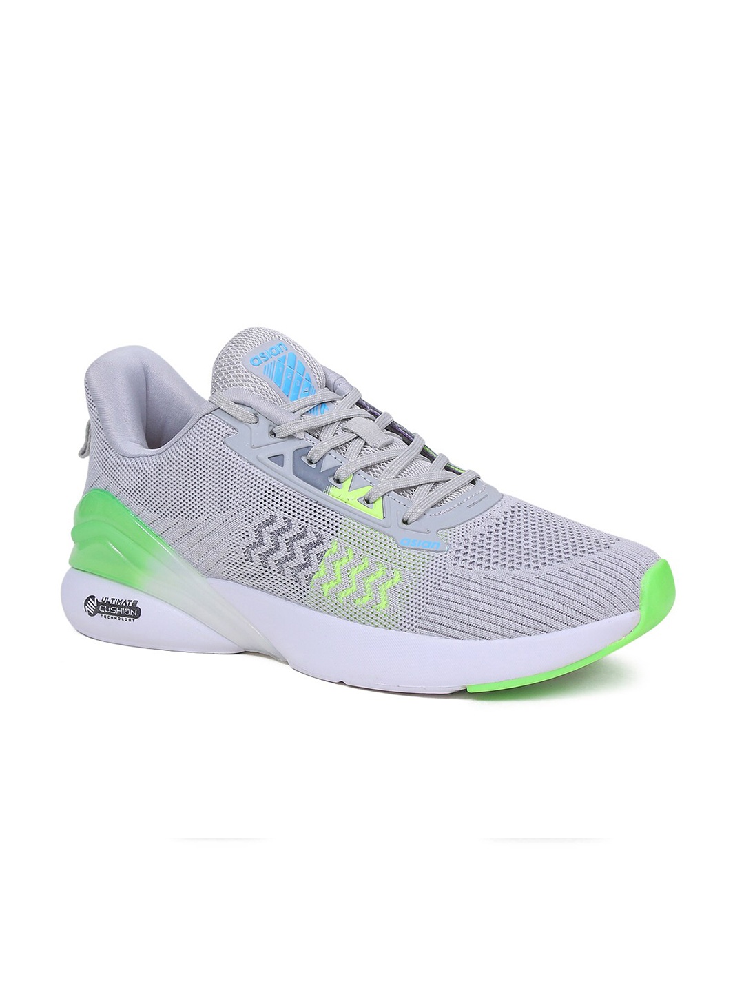 

ASIAN Men Grey Mesh Running Shoes