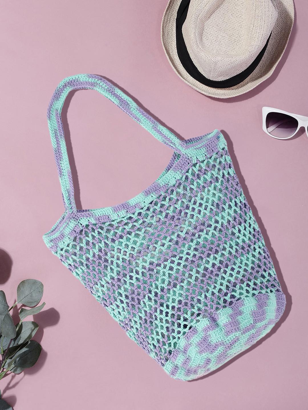 

Magic Needles Sea Green Shopper Shoulder Bag