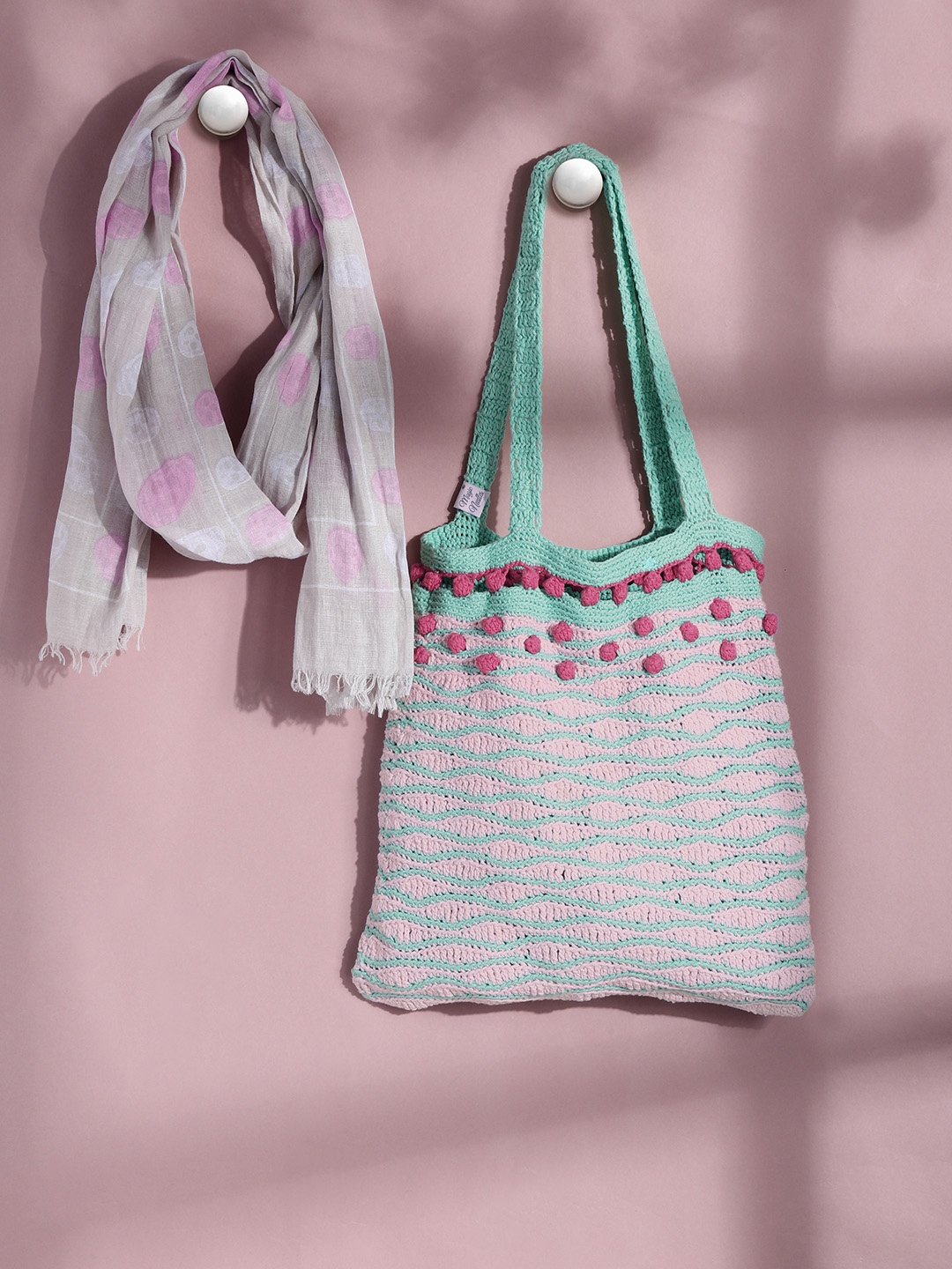 Magic Needles Pink Shopper Shoulder Bag