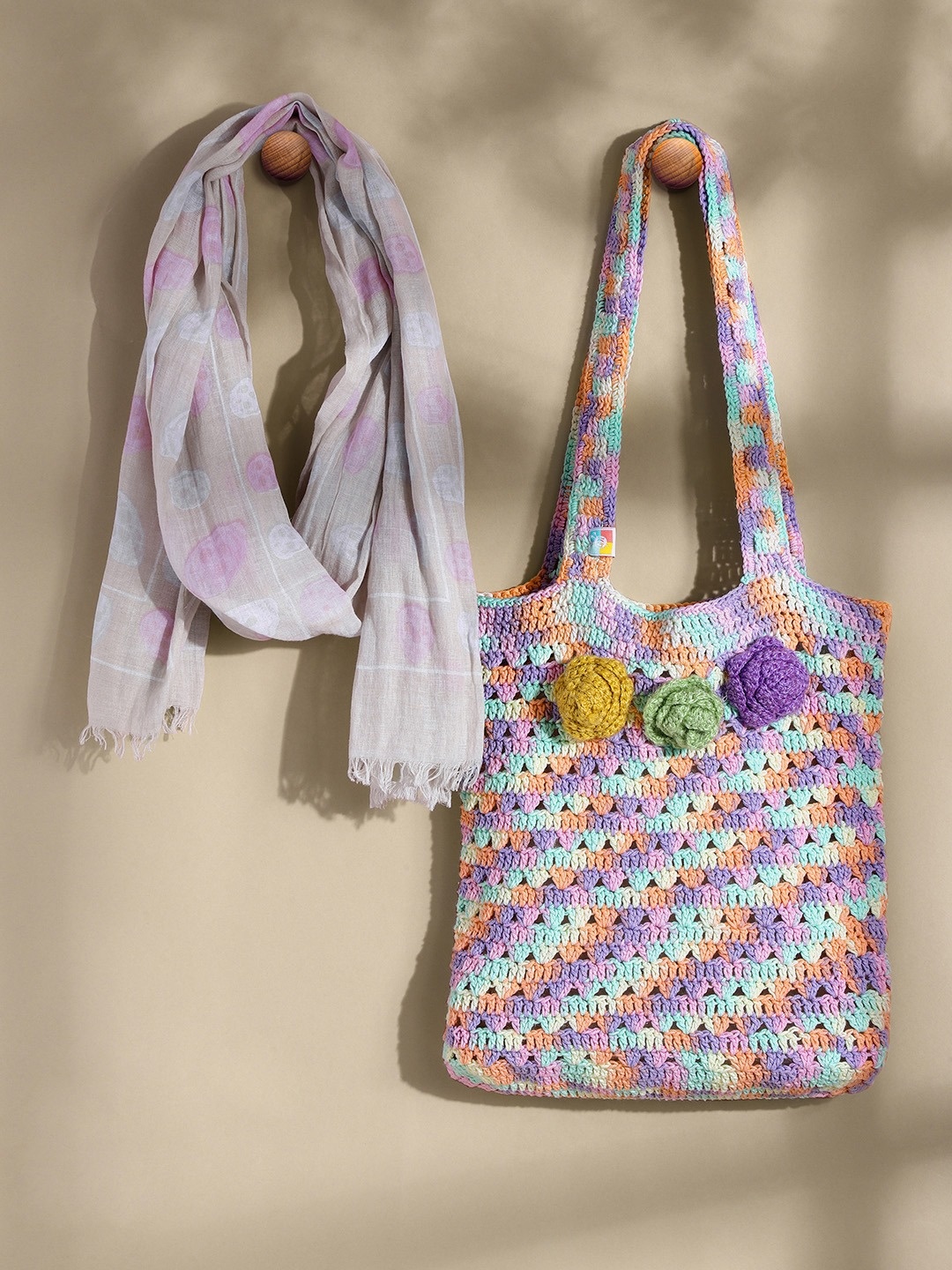 

Magic Needles Purple Oversized Shopper Shoulder Bag