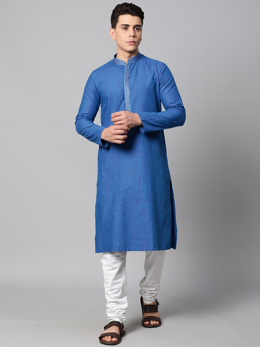 

Manthan Men Blue Solid Kurta