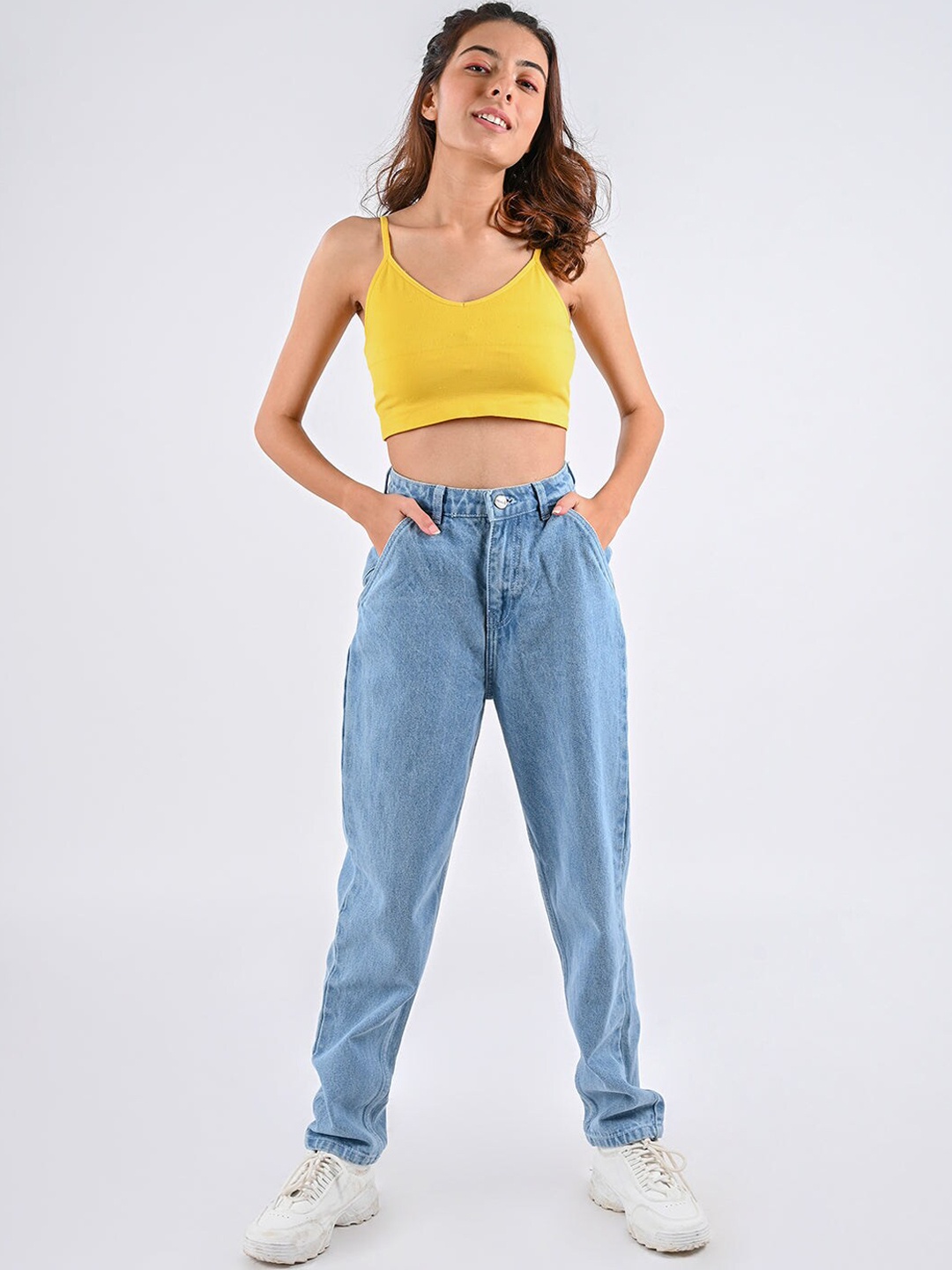 

FREAKINS Women Blue Straight Fit High-Rise Jeans
