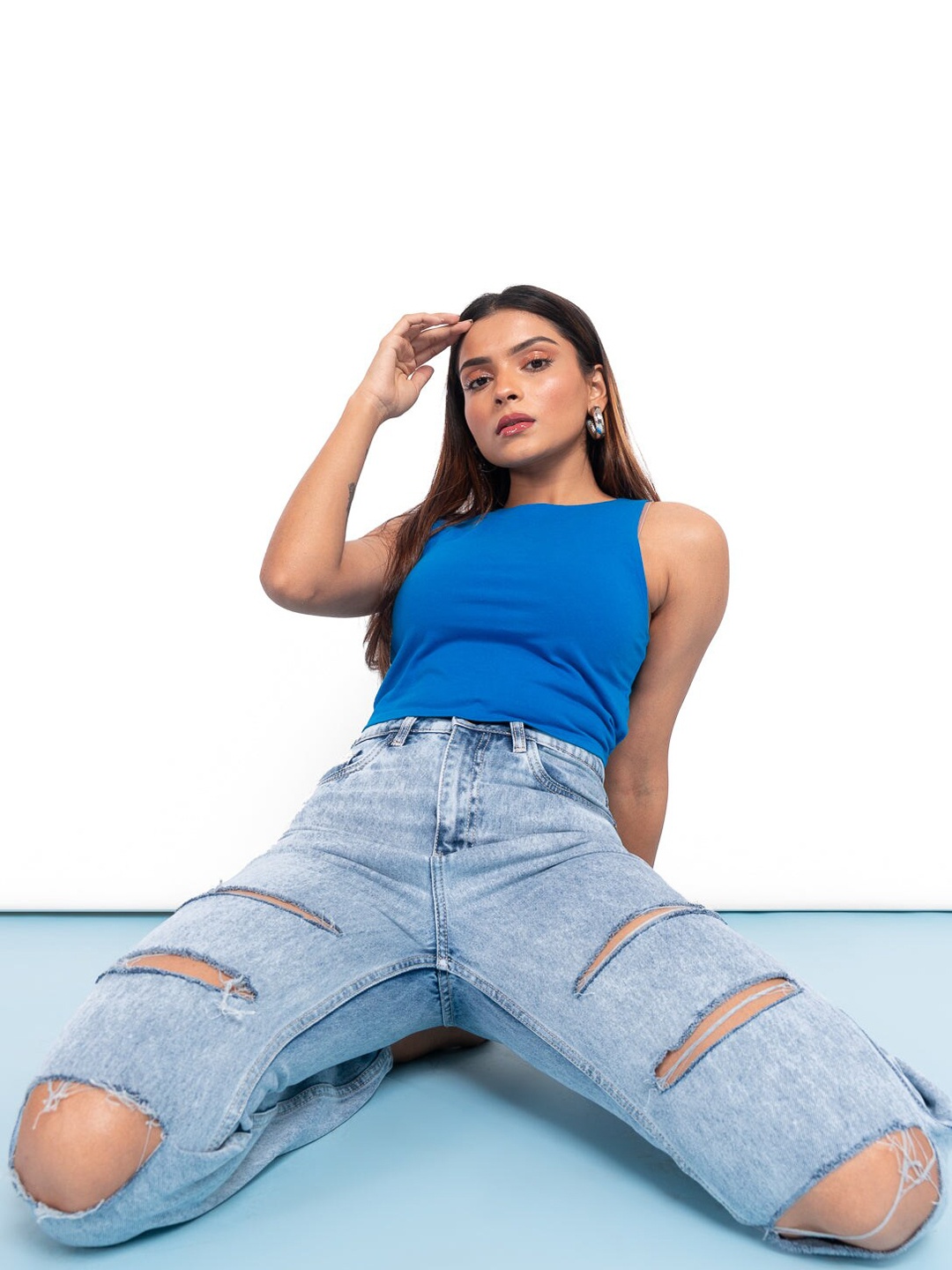 

FREAKINS Women Blue Bootcut High-Rise Heavy Fade Jeans