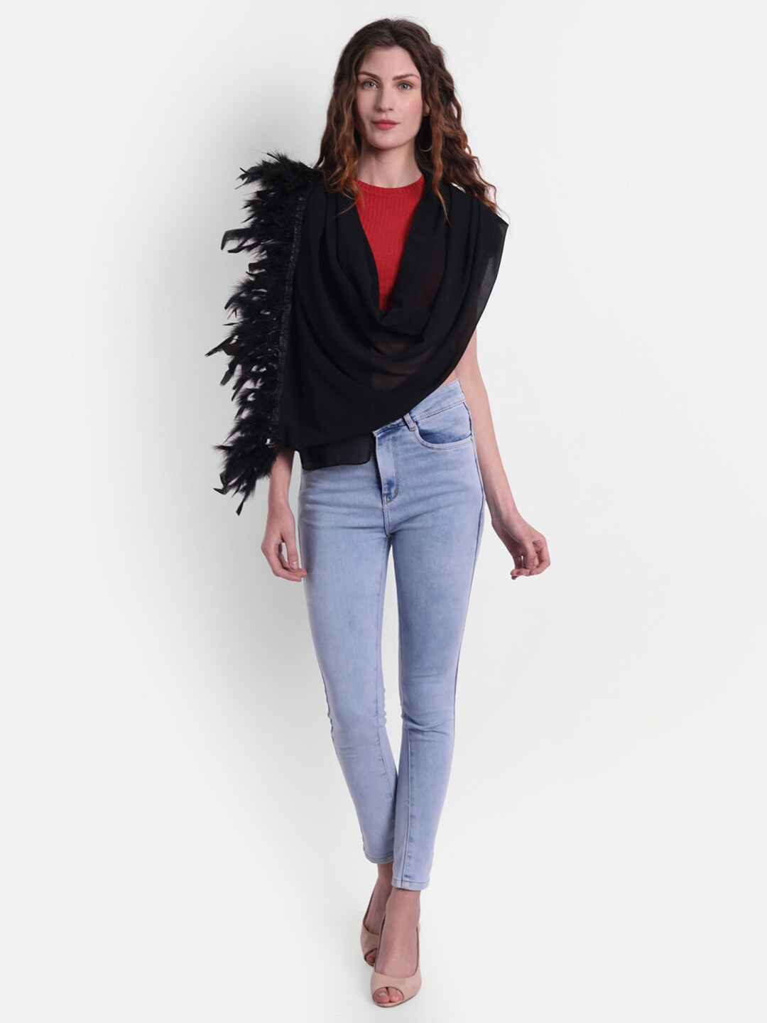 

Wicked Stitch Women Black Scarf