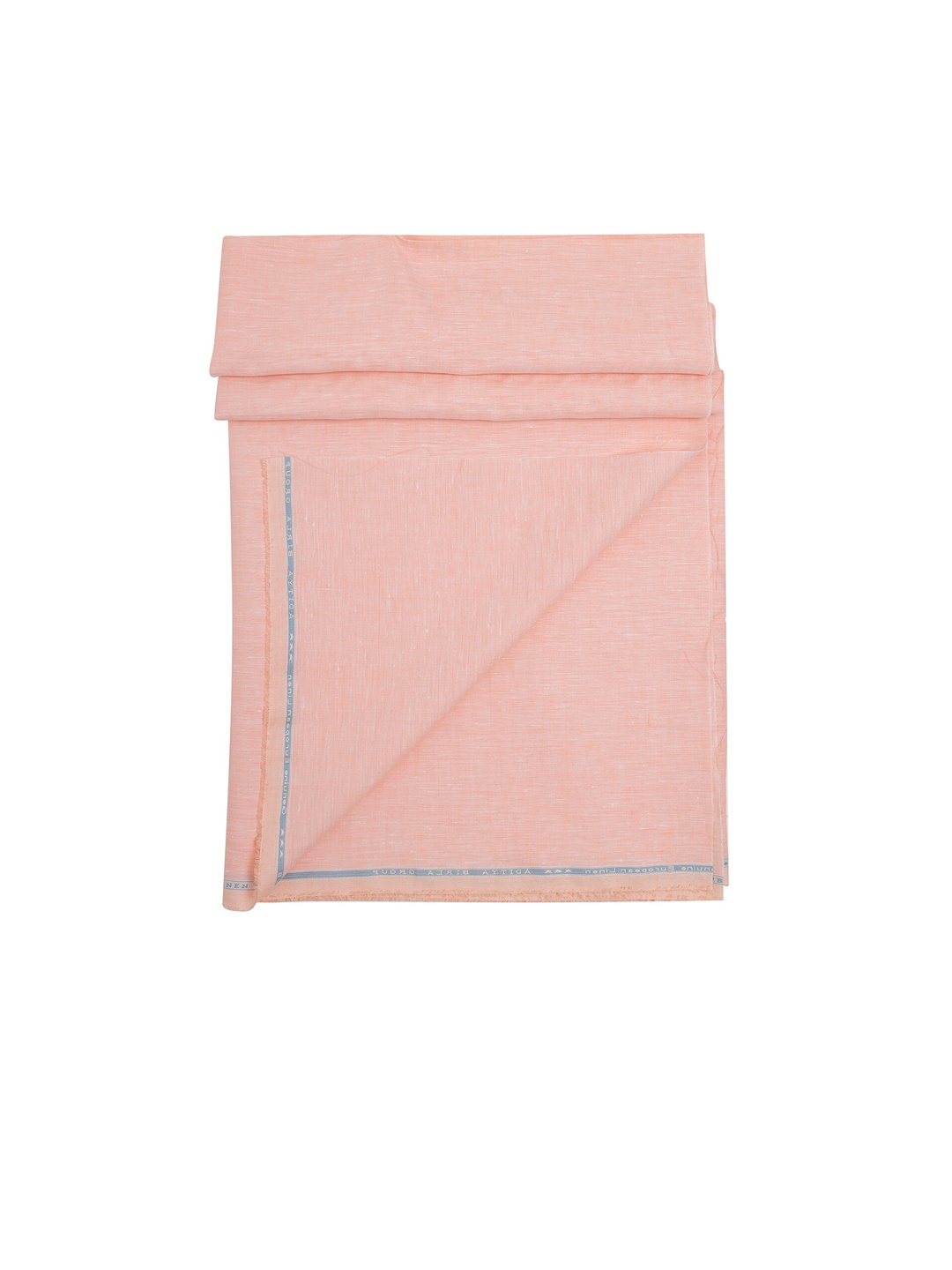 

Linen Club Men Orange Solid Shirt Cotton Sustainable Clothing Fabric, Peach