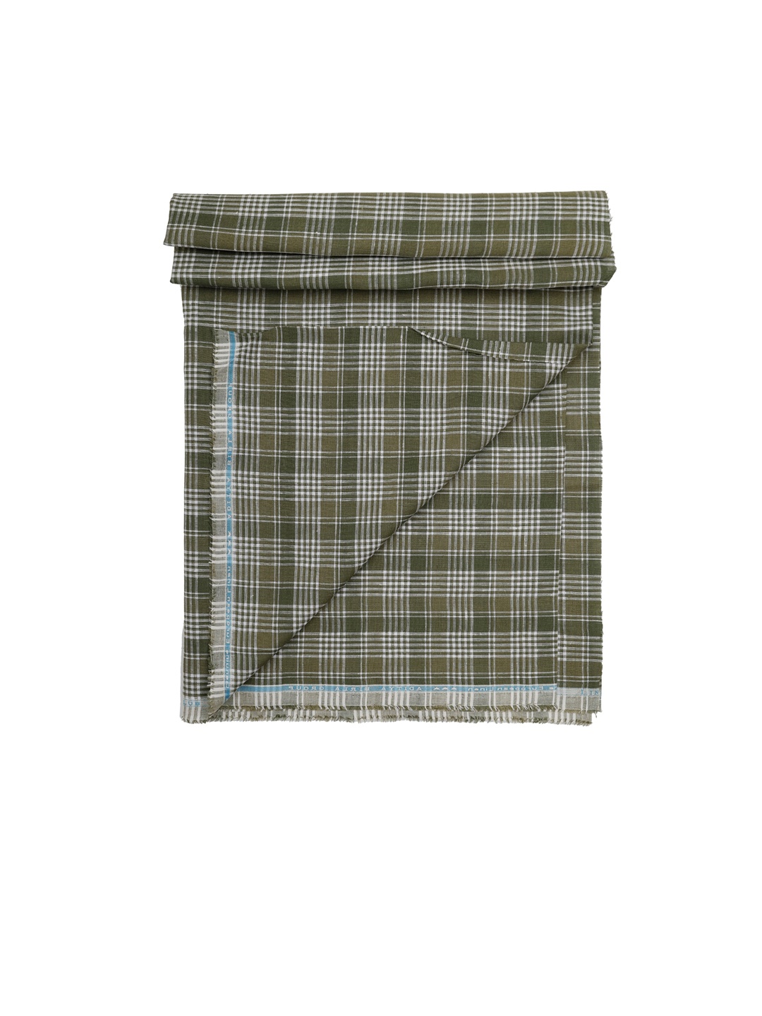 

Linen Club Men Green Checked Linen Clothing Fabric